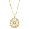 Birthstones geelgouden hanger opaal (Oktober)