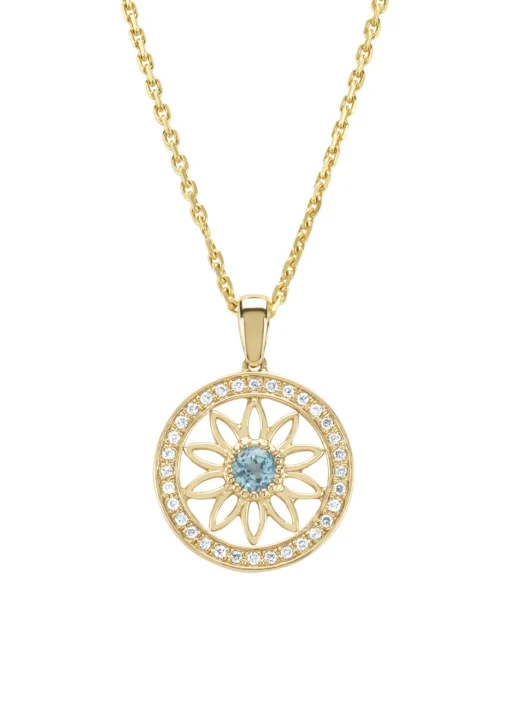 Birthstones geelgouden hanger topaas (December)