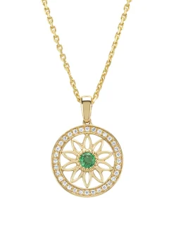 Birthstones geelgouden hanger smaragd (Mei)