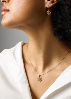 Birthstones geelgouden oorhangers aquamarijn (Maart)