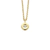 Birthstones gouden hanger met kleursteen Maart