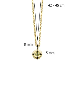 Birthstones gouden hanger met collier Augustus