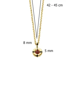Birthstones gouden hanger met collier Juli