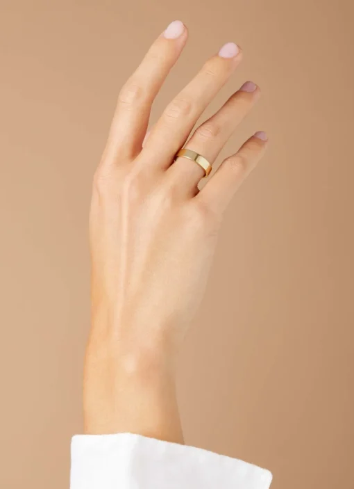 Geelgouden 14 kt trouwring, Wedding