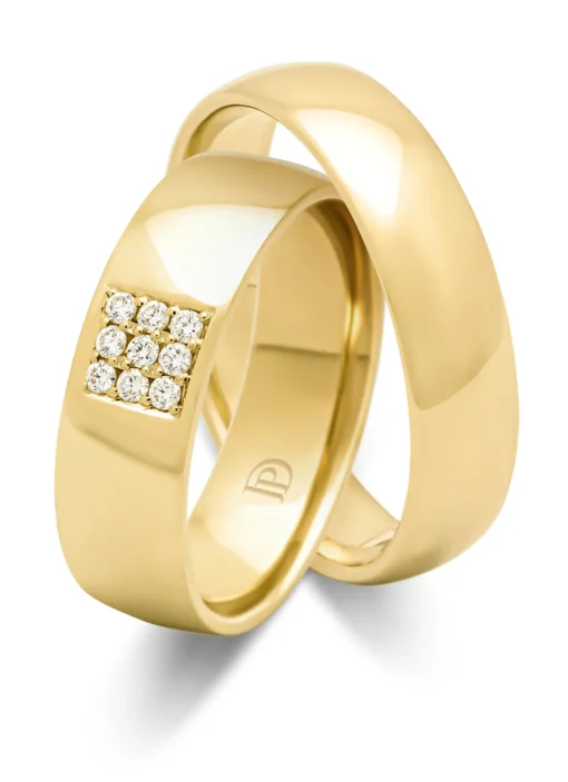 Geelgouden 14 kt trouwring, Wedding
