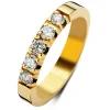 Geelgouden alliance ring, 0.35 ct diamant, Groeibriljant