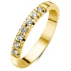 Geelgouden alliance ring, 0.21 ct diamant, Groeibriljant