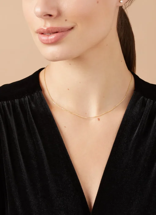 Geelgouden anker collier Timeless Treasures (40cm)