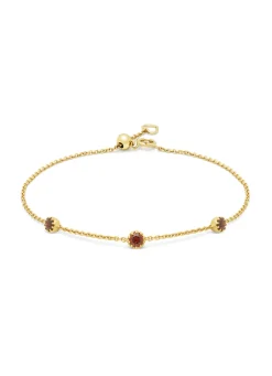 Geelgouden armband, 0.39 ct granaat, Joy