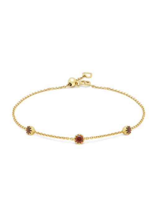 Geelgouden armband, 0.39 ct granaat, Joy