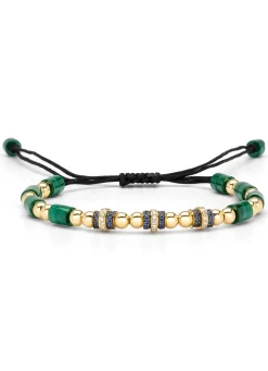Geelgouden armband, 16.57 ct malachiet, Ensemble