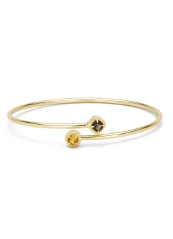 Geelgouden armband, 0.29 ct rooktopaas, La Dolce Vita