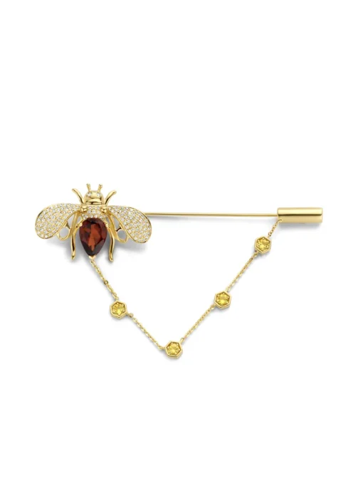 Geelgouden broche Queen Bee
