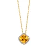 Geelgouden collier, 1.56 ct citrien, Fiësta