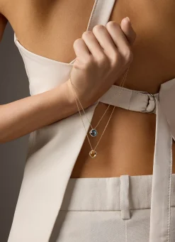 Geelgouden collier, 1.56 ct citrien, Fiësta