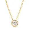Geelgouden collier, 0.20 ct diamant, Hearts & Arrows