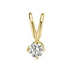 Geelgouden hanger, 0.06 ct diamant, Groeibriljant