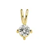 Geelgouden hanger, 0.22 ct diamant, Groeibriljant