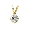 Geelgouden hanger, 0.30 ct diamant, Groeibriljant