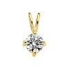 Geelgouden hanger, 0.42 ct diamant, Groeibriljant