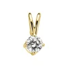 Geelgouden hanger, 0.13 ct diamant, Groeibriljant