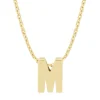 Geelgouden hanger M, Alphabet