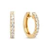 Geelgouden oorsieraden, 0.50 ct diamant, Hearts & Arrows