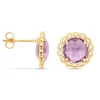 Geelgouden oorsieraden, 3.22 ct paarse amethist, Philosophy