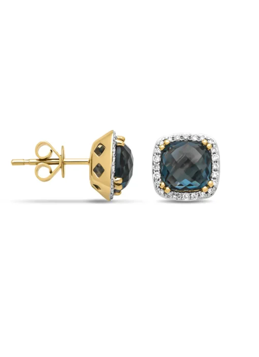 Geelgouden oorsieraden, 4.50 ct london topaas, Fiësta