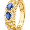 Geelgouden ring, 0.70 ct blauwe saffier, Gallery