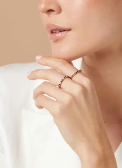 Geelgouden ring, 0.22 ct blauwe saffier, Ensemble