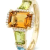 Geelgouden ring, 1.30 ct citrien, Gallery