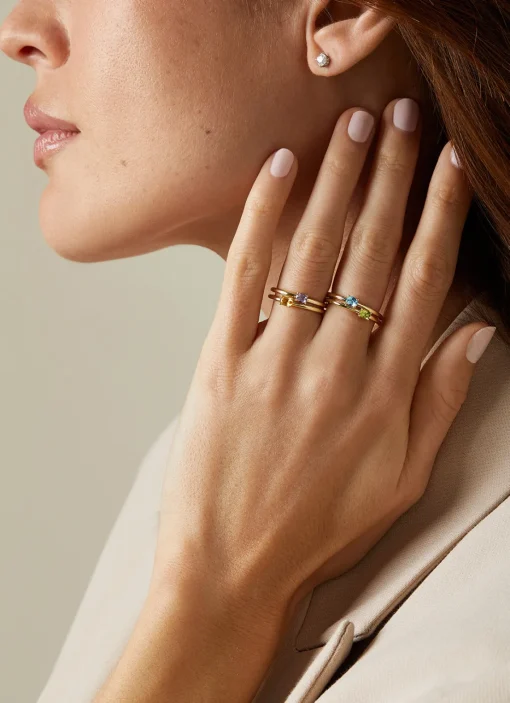Geelgouden ring, 0.16 ct citrien, Joy