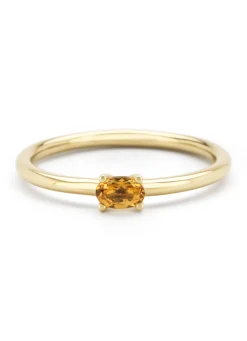Geelgouden ring, 0.16 ct citrien, Joy