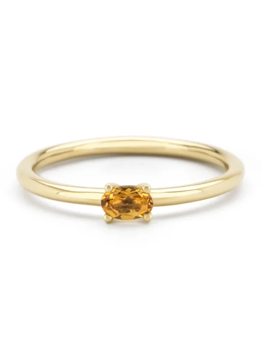 Geelgouden ring, 0.16 ct citrien, Joy