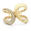 Geelgouden ring, 0.12 ct diamant, Like a star