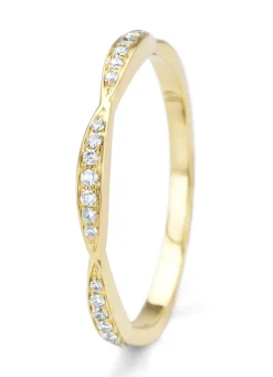 Geelgouden ring, 0.09 ct diamant, Ensemble