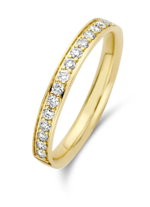 Geelgouden ring, 0.27 ct diamant, Wedding