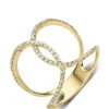 Geelgouden ring, 0.24 ct diamant, Like a star