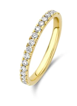 Geelgouden ring, 0.33 ct diamant, Wedding