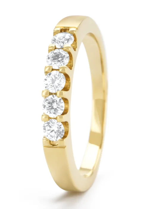 Geelgouden ring, 0.35 ct diamant, Wedding