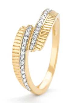 Geelgouden ring, 0.11 ct diamant, Alliance