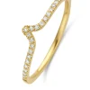 Geelgouden ring, 0.08 ct diamant, Cosmic
