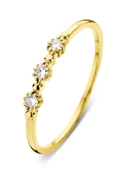 Geelgouden ring, 0.10 ct diamant, Joy