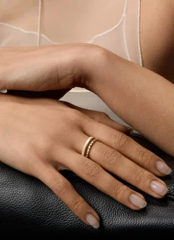 Geelgouden ring, 0.08 ct diamant, Ensemble