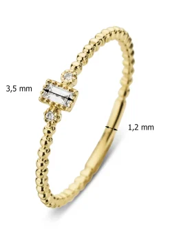 Geelgouden ring, 0.07 ct diamant, Joy