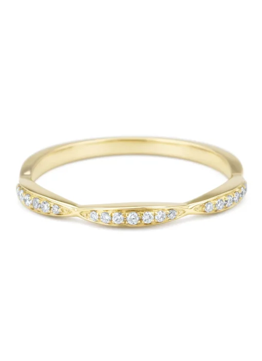 Geelgouden ring, 0.09 ct diamant, Ensemble