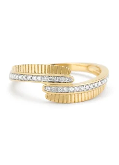 Geelgouden ring, 0.11 ct diamant, Alliance