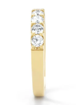 Geelgouden ring, 0.77 ct diamant, Wedding