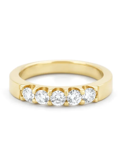 Geelgouden ring, 0.55 ct diamant, Wedding
